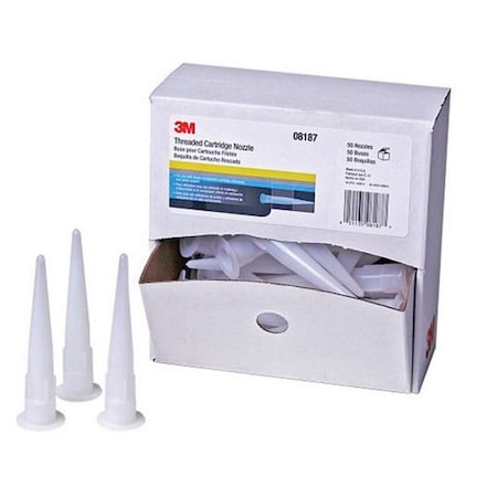 3M 08187, THREADED CARTRIDGE NOZZLE, 50/CAR, 50PK 7010328467